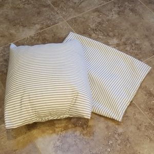 French Ticking Grey Stripe Pillow Cover - sz 16×20